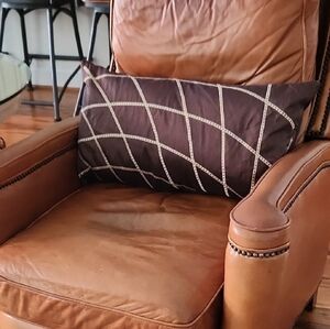 Geometric Brown Accent Pillow